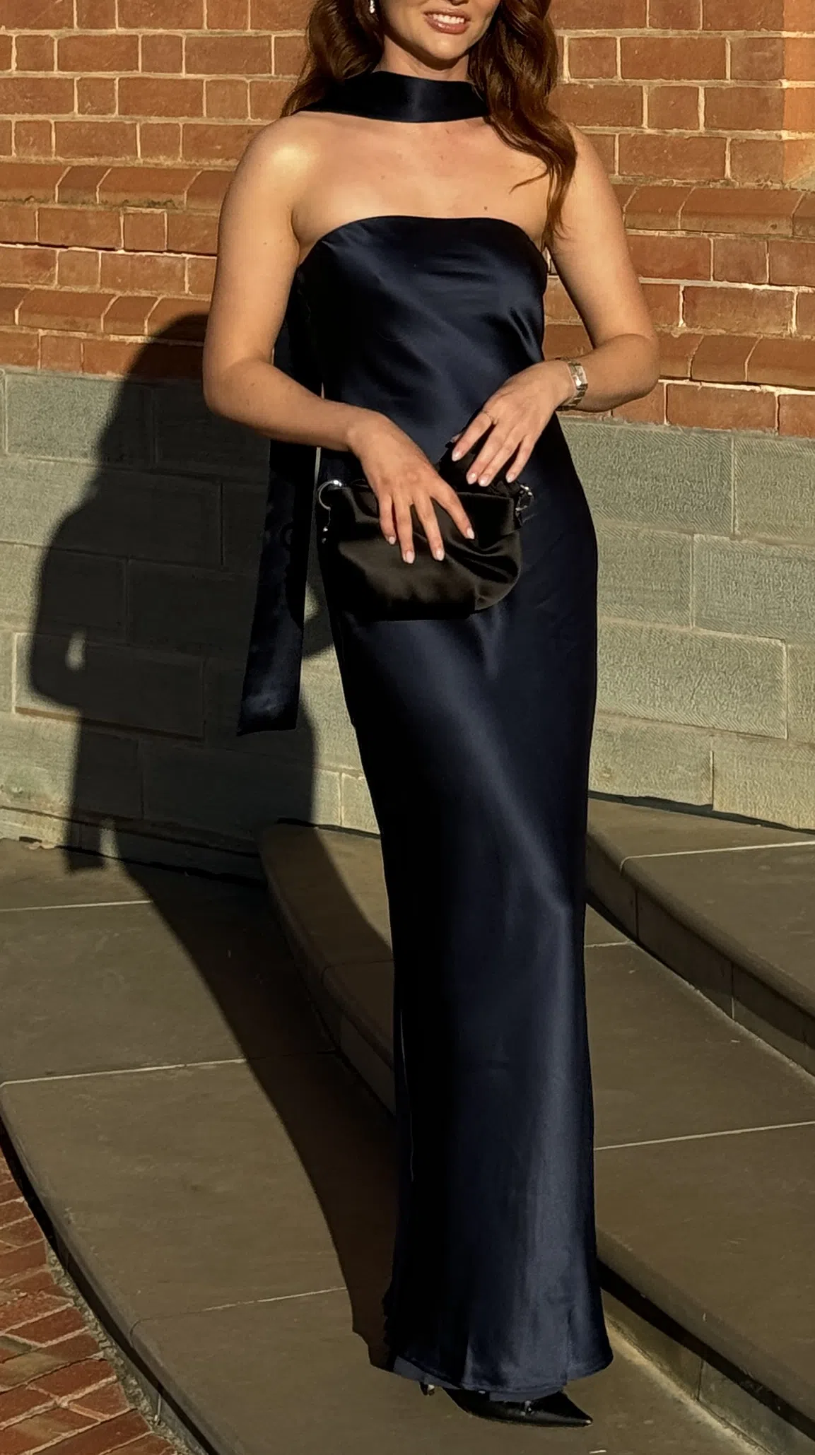 short sleeve mother of bride dress Sheer Neck Short Sleeves Sheath Dark Navy Mother Of The Bride Dress