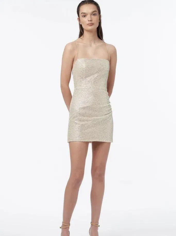 alice mccall don't be shy dress gold Alice McCall - Don't Be Shy Dress - Rose Gold