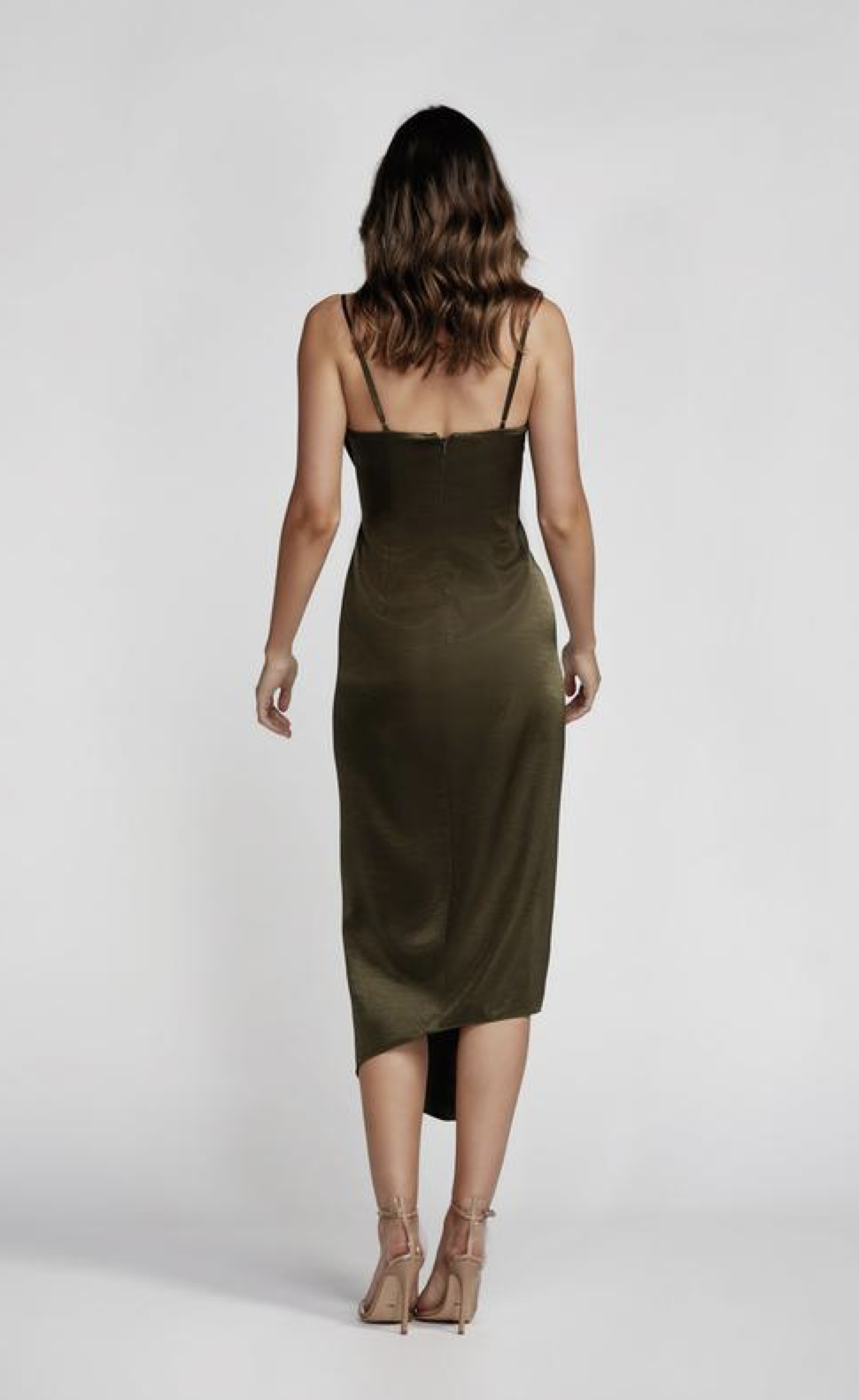 the ultimate muse high waist square neck midi dress sage Odd Muse The Ultimate Muse High Waist Square Neck Midi Dress Sage Size 10