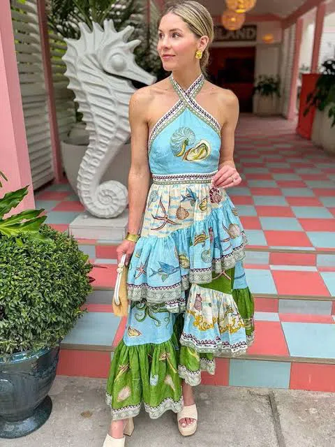 Alemais Bath House Midi Dress Multi Size 12 | The Volte