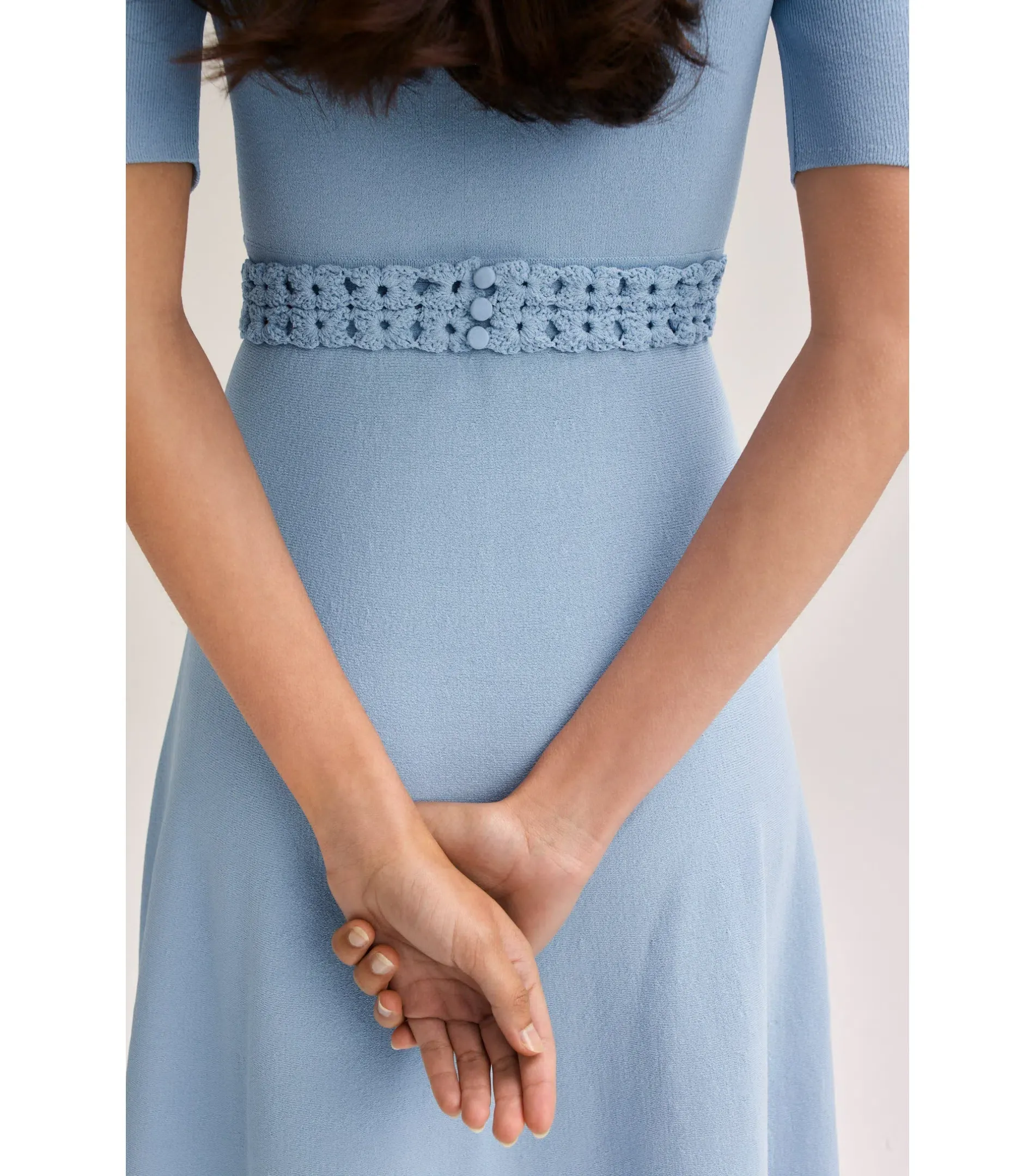 ankle length knit dresses with long sleeves Long Sleeve Noir Knit Dress 2 / Noir