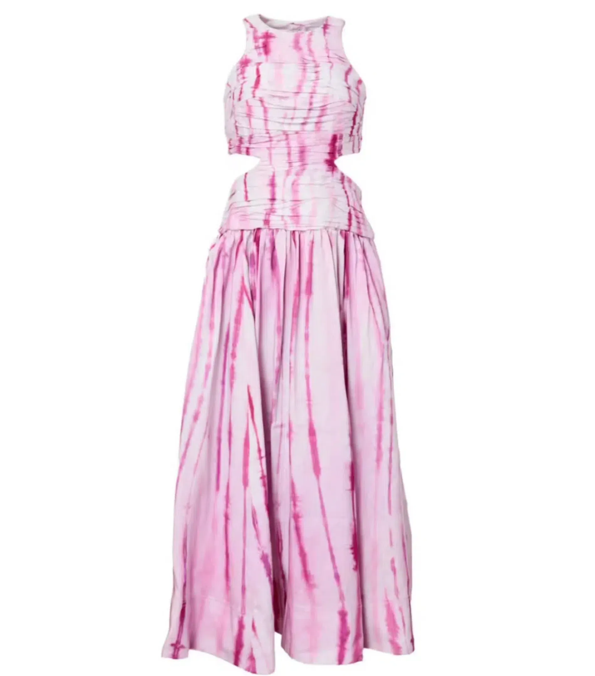 aje introspect pleated cut out midi dress Aje - Introspect Cut Out Midi Dress