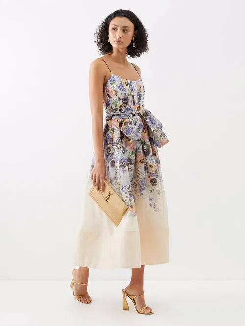 Zimmermann Tama Corset Midi Dress Floral Size 3 / AU 14 | The Volte