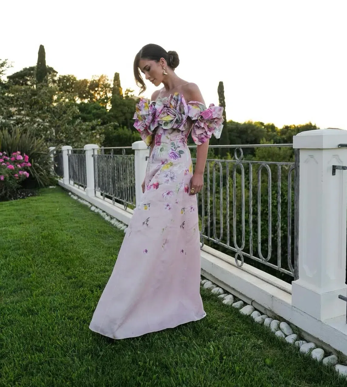 sachin and babi light blue dress Aje Studio Daze One Shoulder Maxi Dress