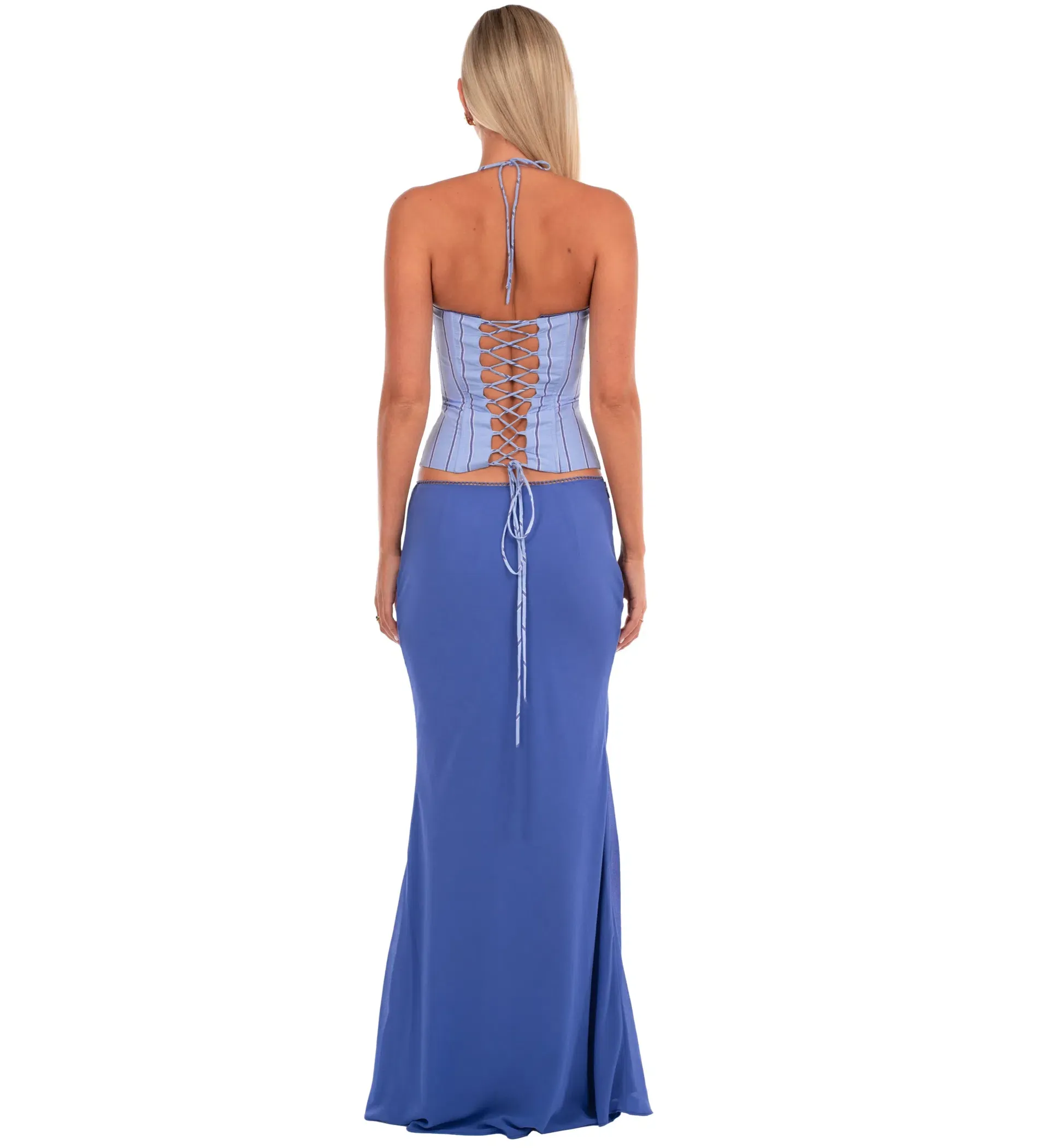 I Am Delilah Angelina Corset & Maxi Skirt in Bluebell Size S / AU 8 — free download