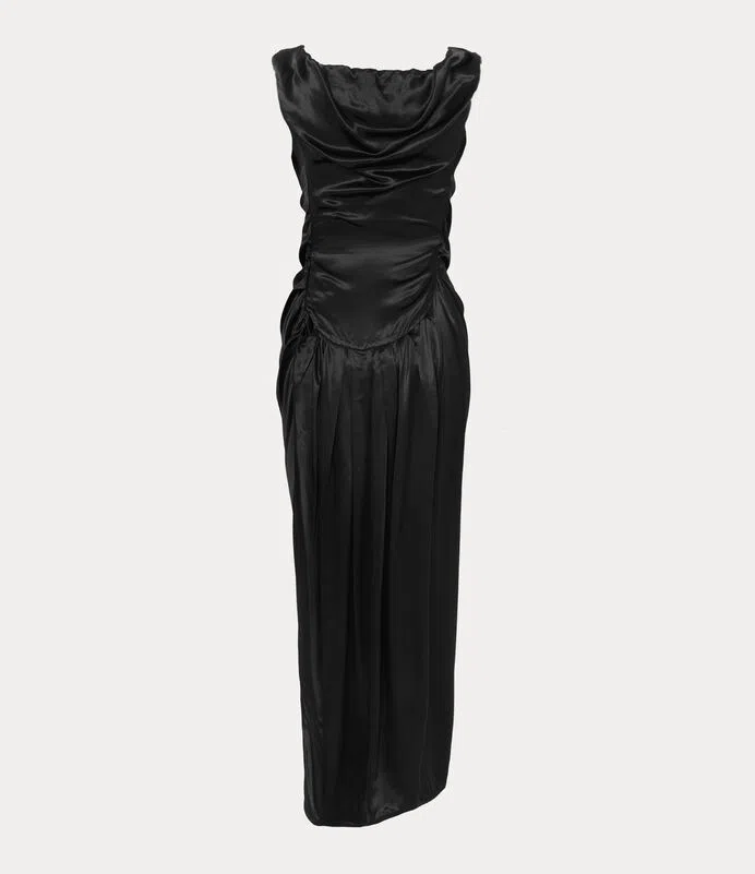 Vivienne Westwood Long Ginnie Pencil Maxi Dress Black Size AU 10 | The Volte