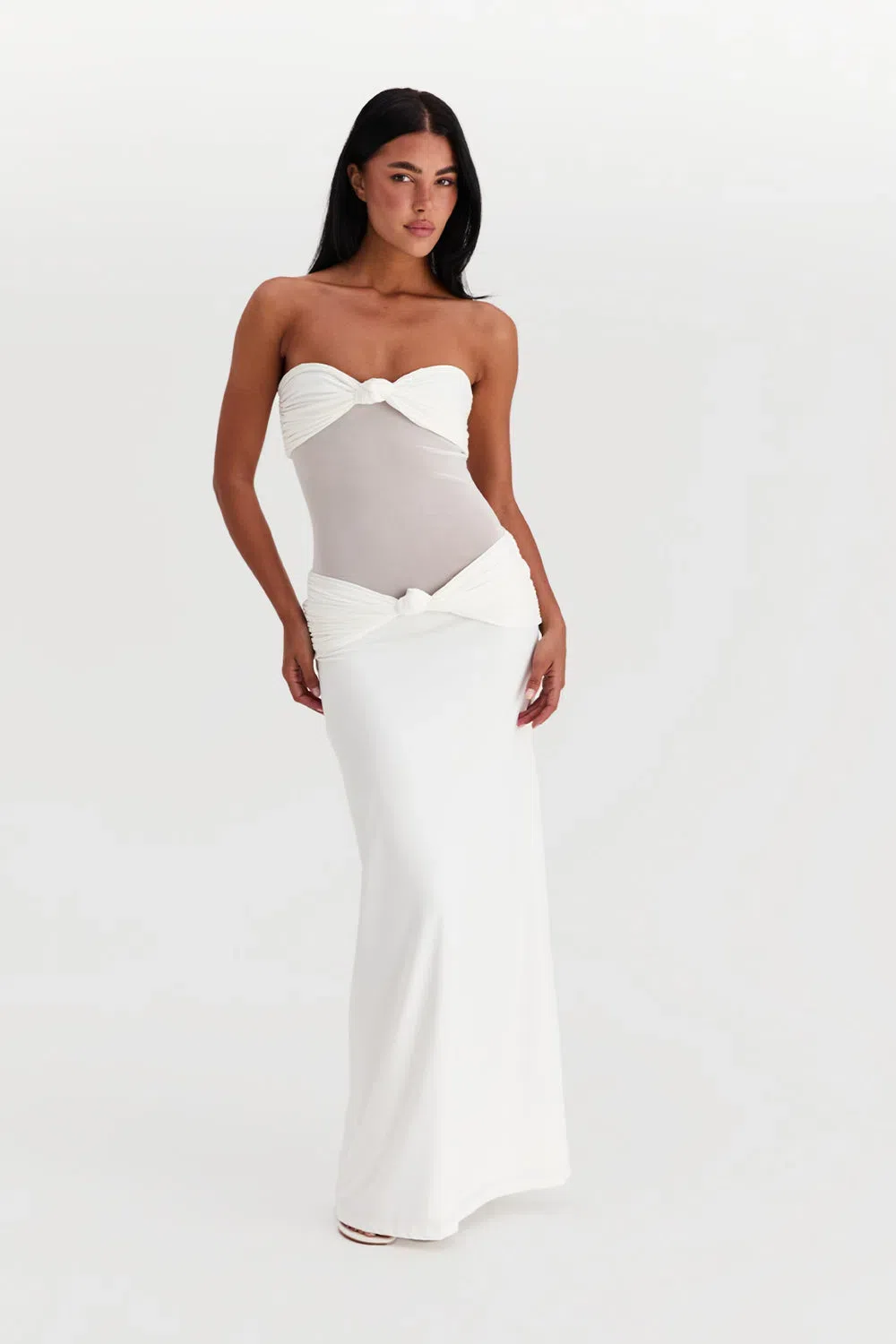 Ruched Skirt Formal Dress City Chic Women's Rebecca Dress - Open Back,  Sheer Embroidered Bodice, Knee-Length Formal Evening Gown Plus Size Party  Dress