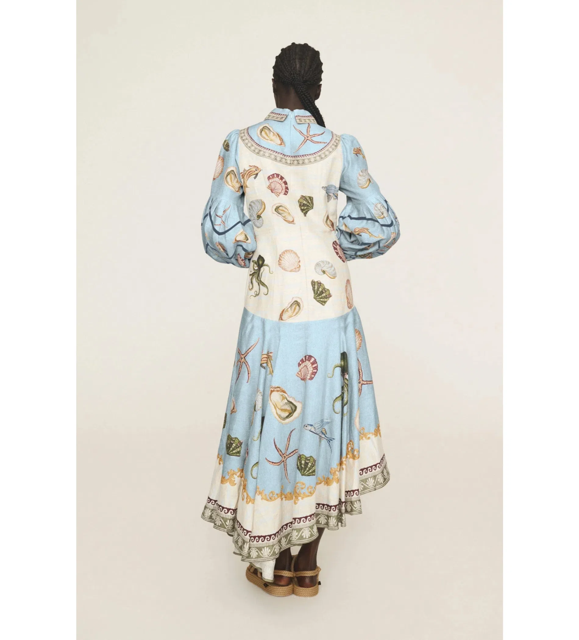 Alemais Bath House Shirt Midi Dress Print Size 16 | The Volte