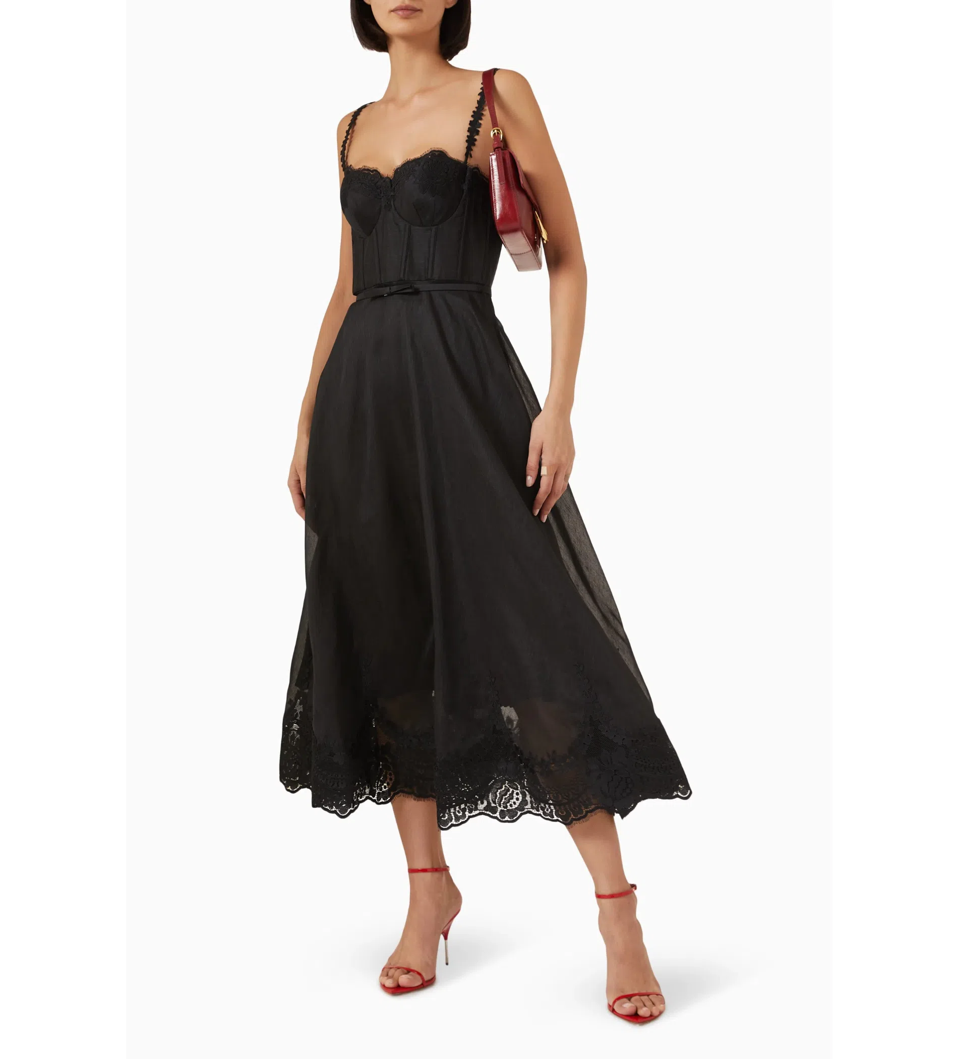 lace up back corset dress Lace Elegance