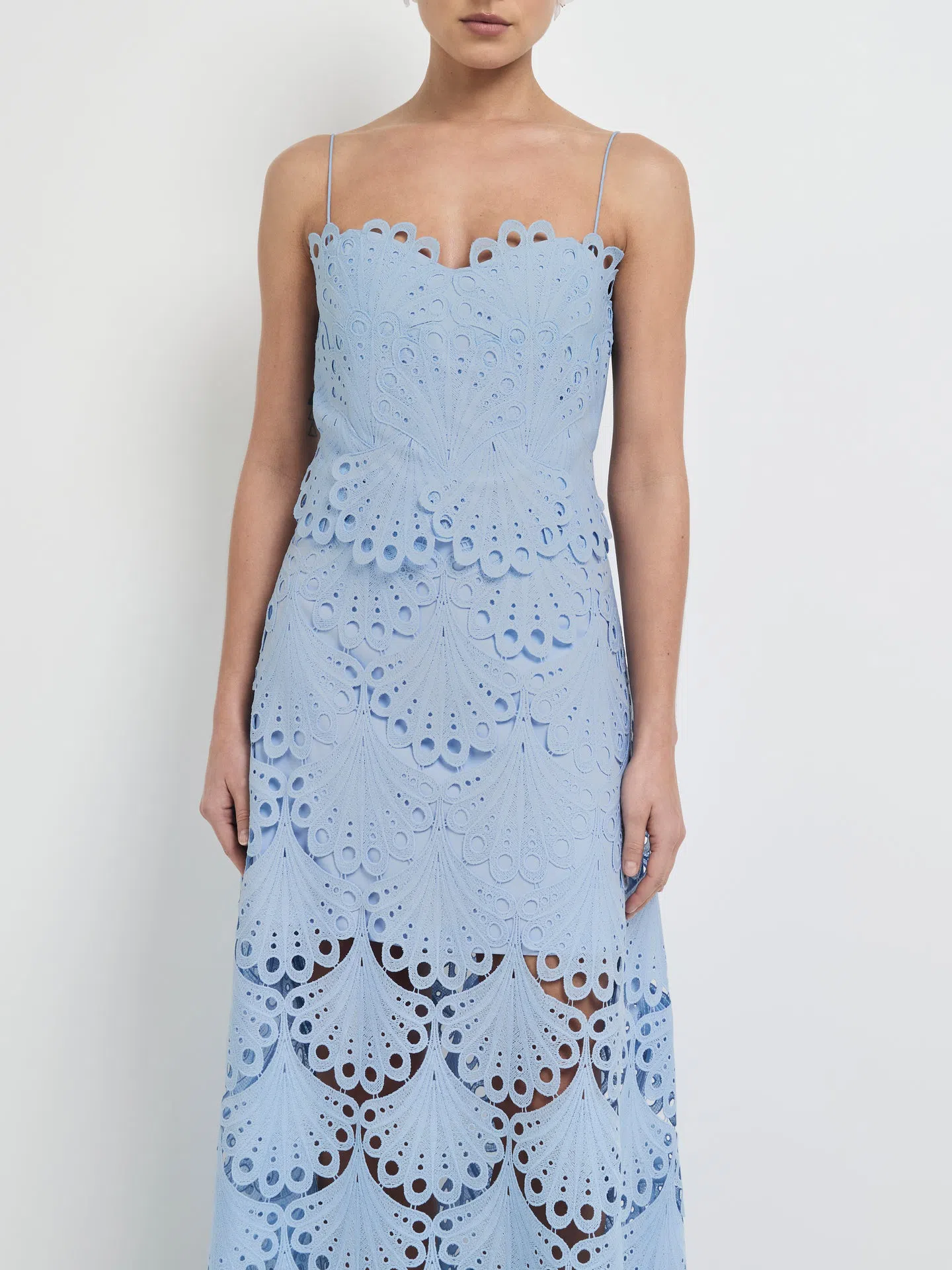 Sheike Ella Lace Maxi Dress Blue Size AU 8 | The Volte