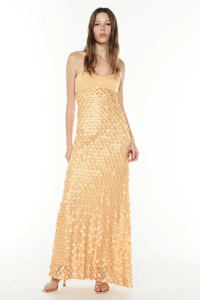 Manning Cartell Supreme Extreme Balconette Maxi Dress Honeycomb Size 6 |  The Volte