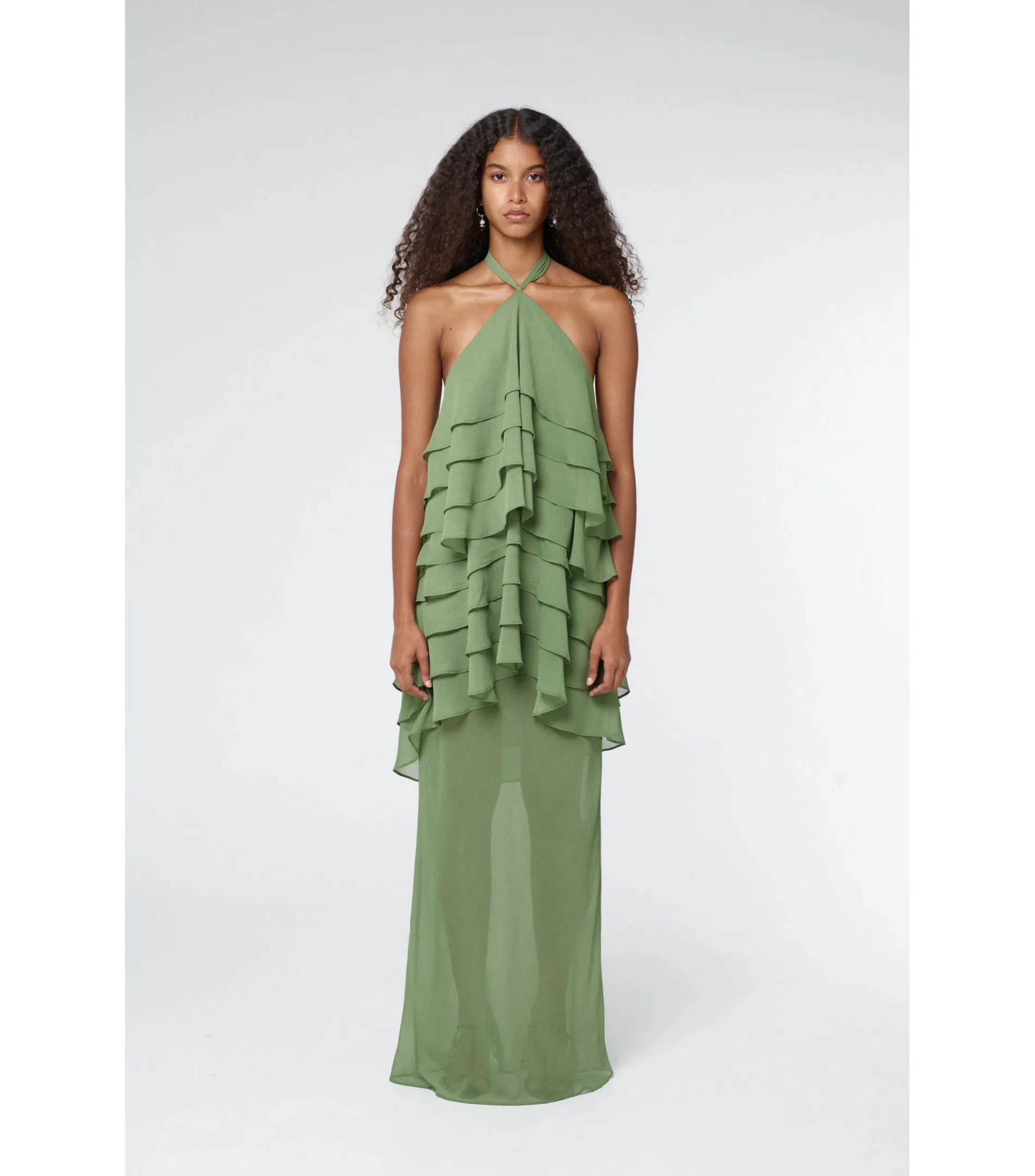chinese dress ladies VISIONS LACE DEEP V MAXI DRESS | SAGE | THIRD FORM | Women's Australian  Fashion — THIRD FORM main image 1