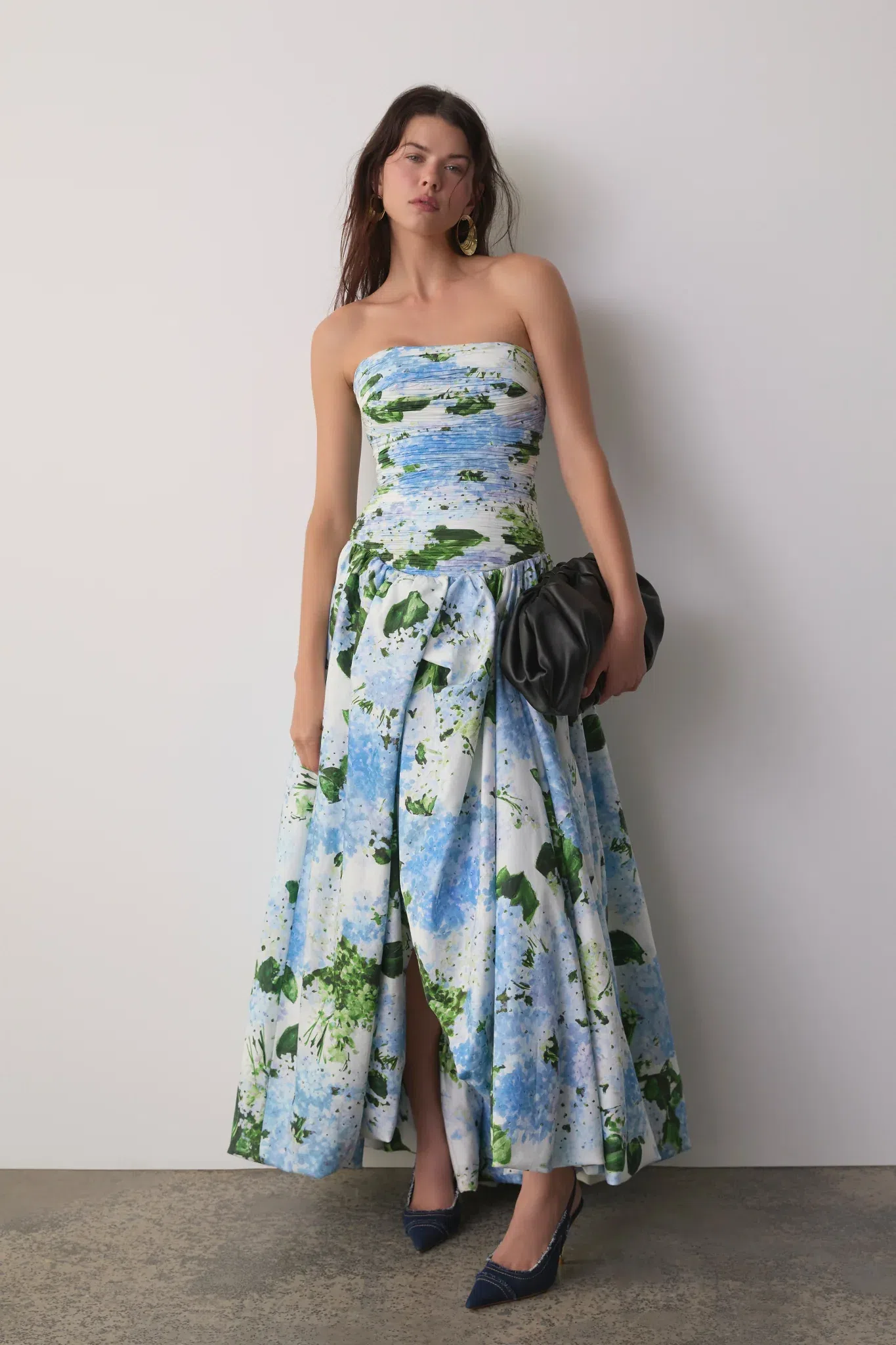 Yellow Bec And Bridge Floral Midi Dress Bec Bridge Opal Strapless Maxi Dress  In Nouveau Bleue