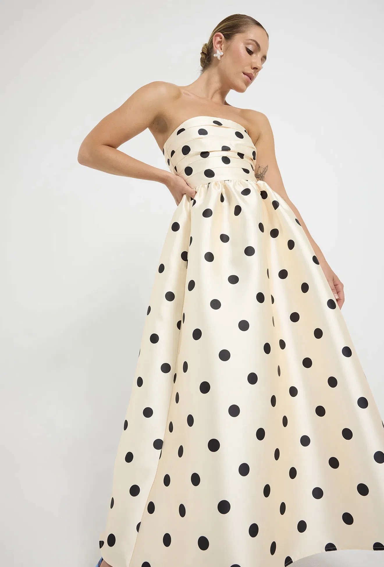 Shona Joy La Lune Plunged Midi Dress Cream Size 10 | The Volte