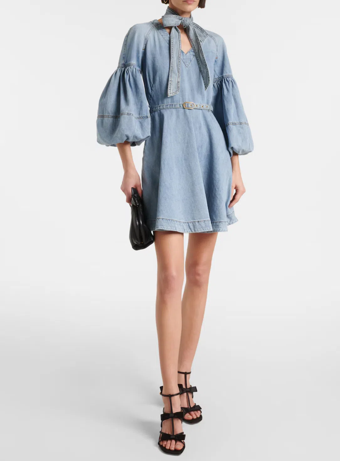 Aje Harper Midi Dress Denim Size 10/M | The Volte