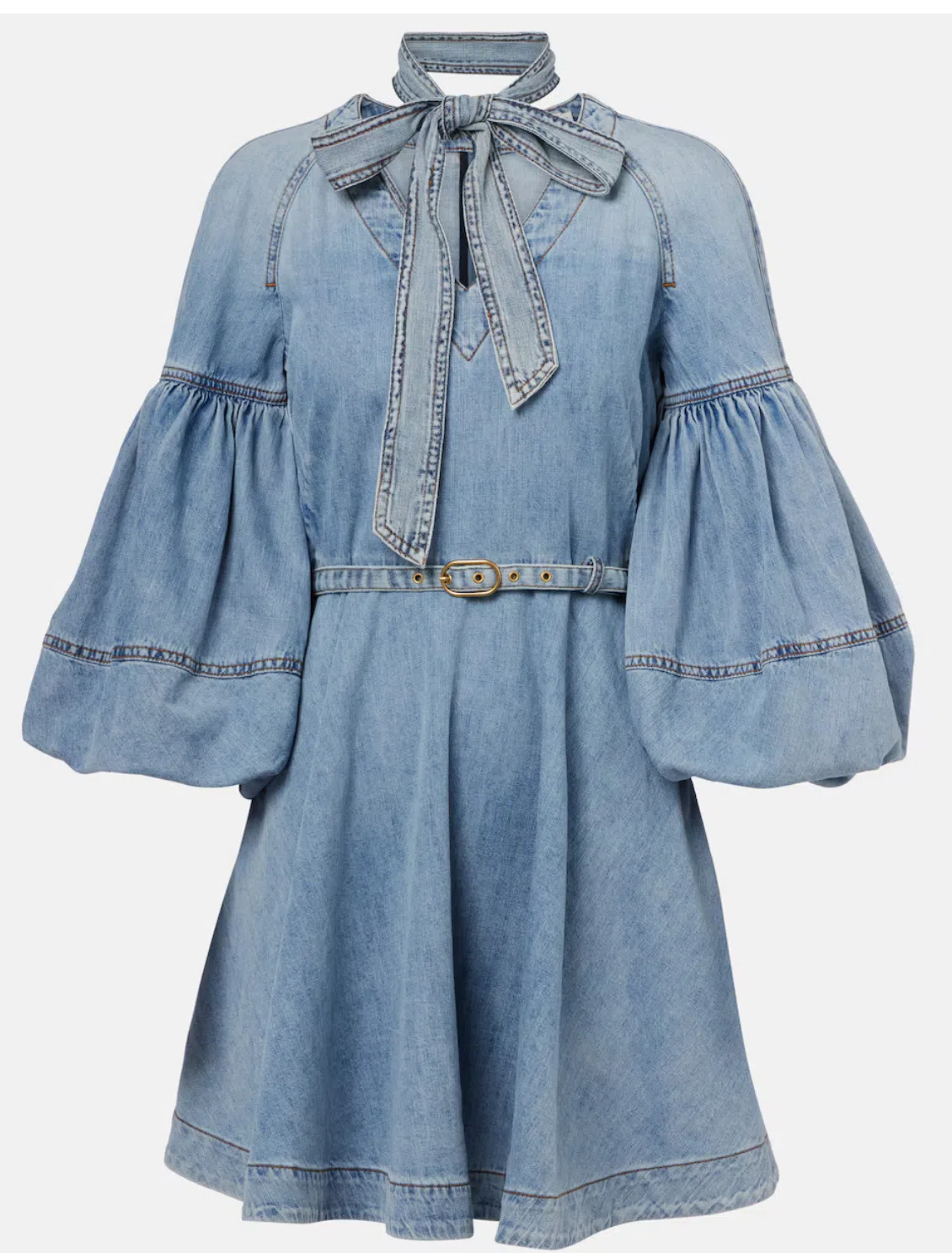 Aje Harper Midi Dress Denim Size 10/M | The Volte