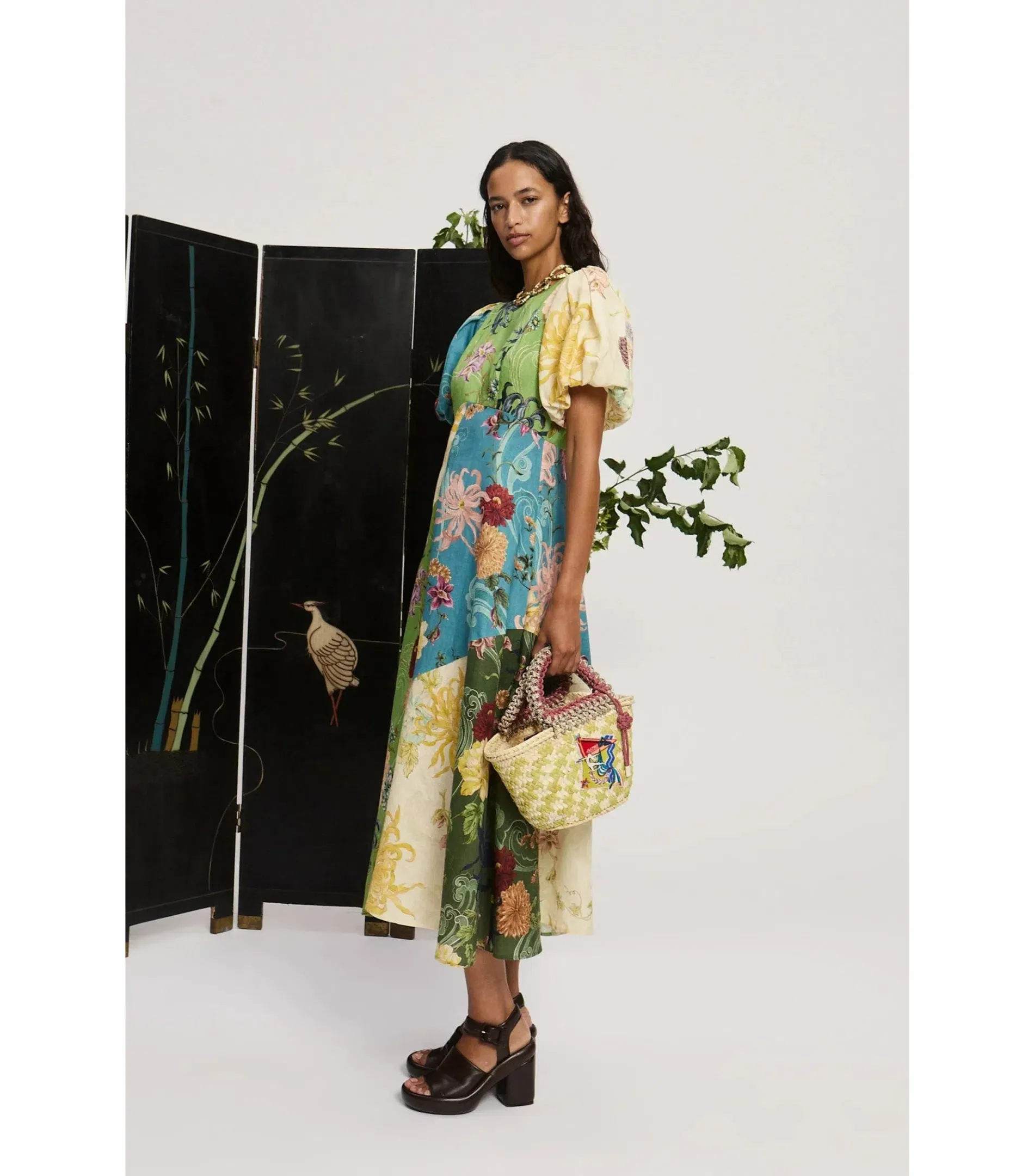 alemais avery spliced midi dress ALEMAIS Avery Spliced Midi Dress