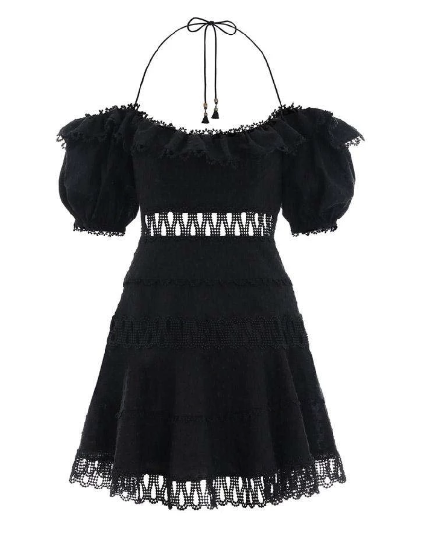 zimmermann melody off shoulder dress white