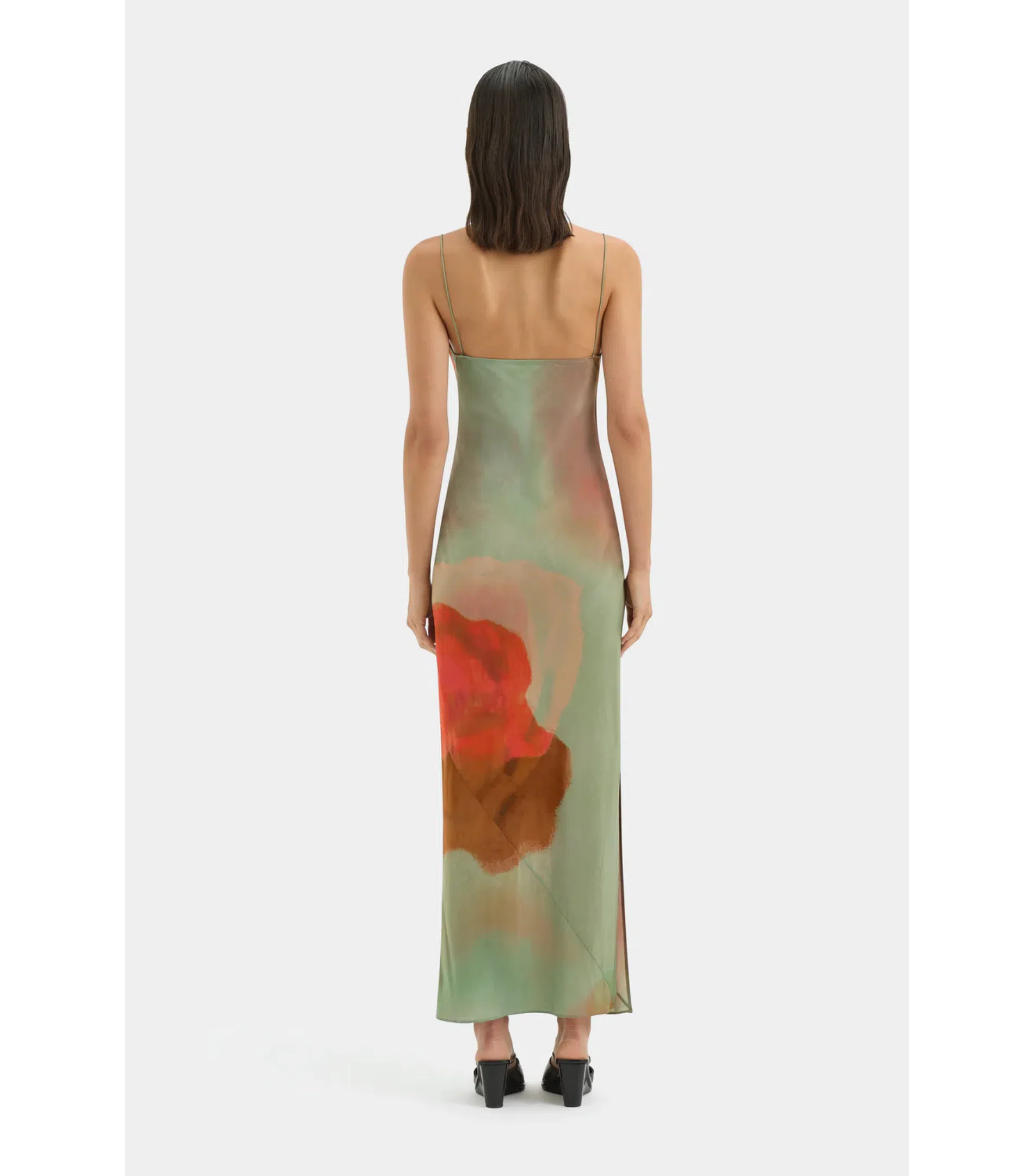 Sir the Label Calle Slip Midi Dress in Acquerello Print Size AU 10 | The  Volte