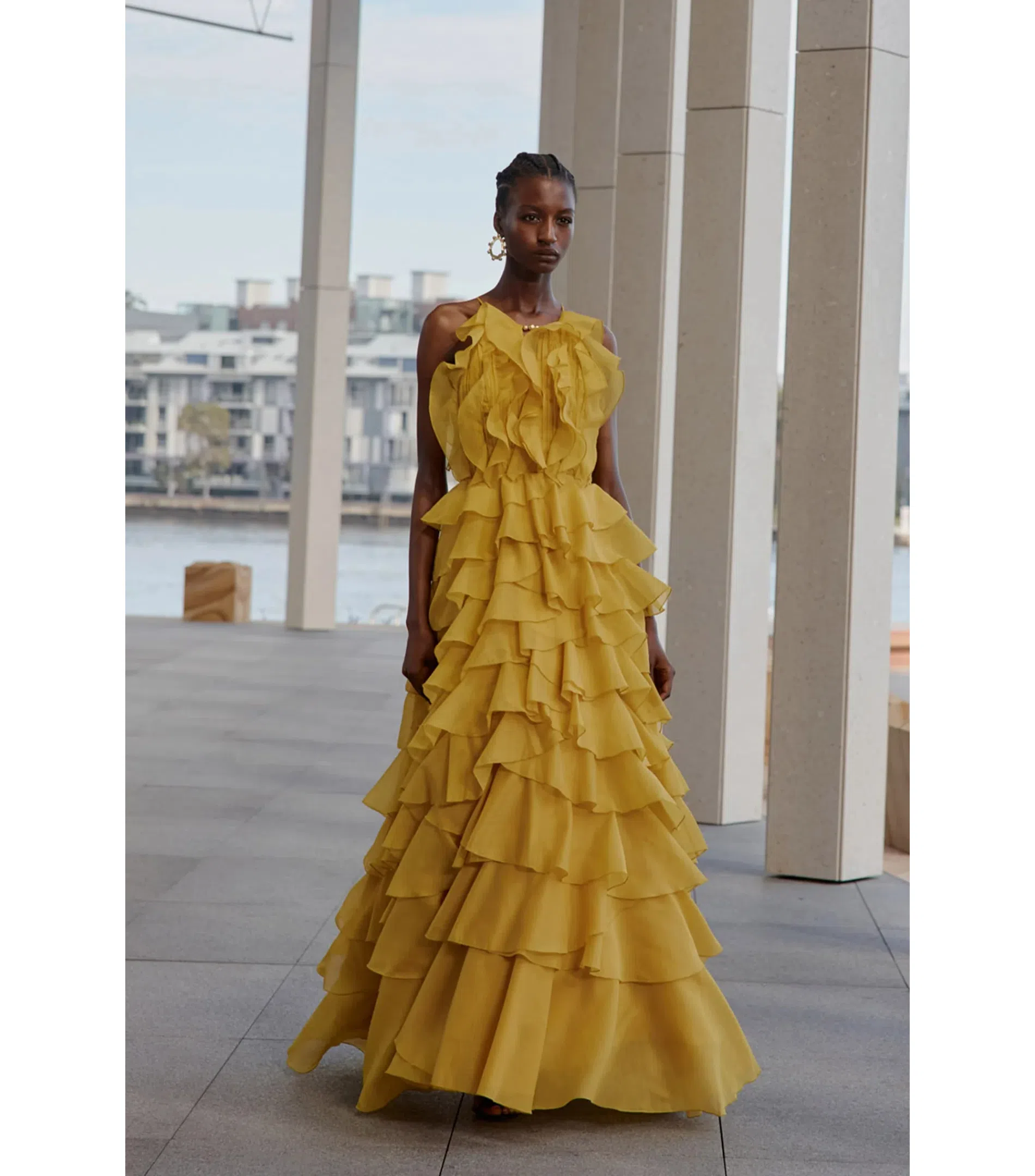 Meshki Chandra Maxi Dress Lemon Size L /AU 12 | The Volte