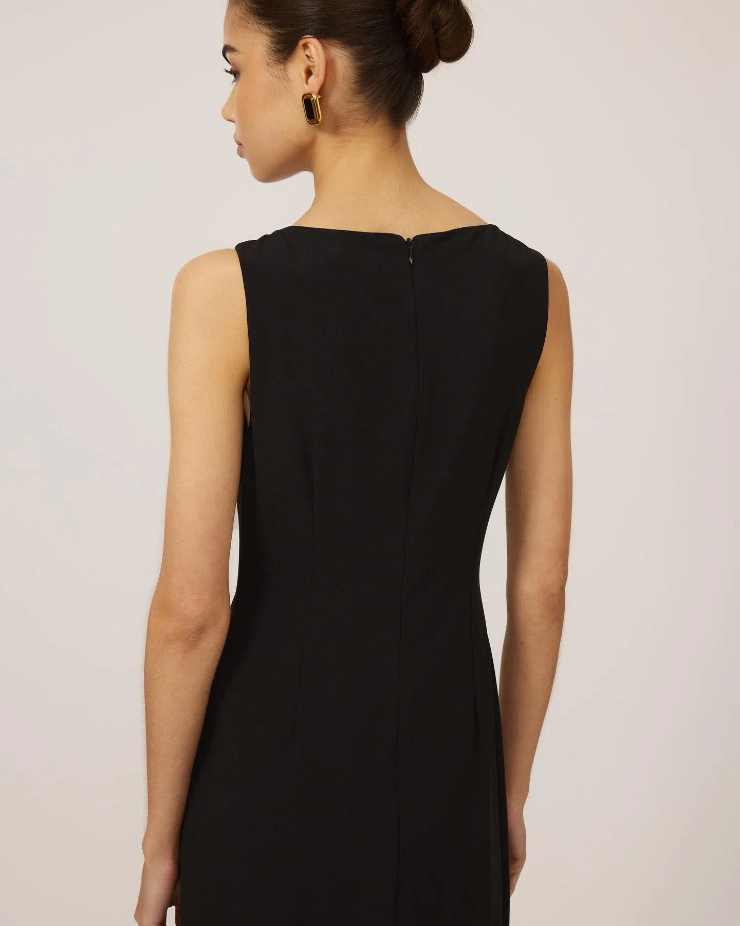 knee length dresses for ladies Kasper Women's Soft V-Neck Tiered Midi Dress - Black main image 0