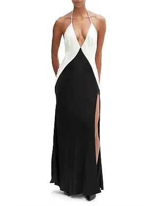 slim fit dress slacks Shredded Backless Halter Mini Dress