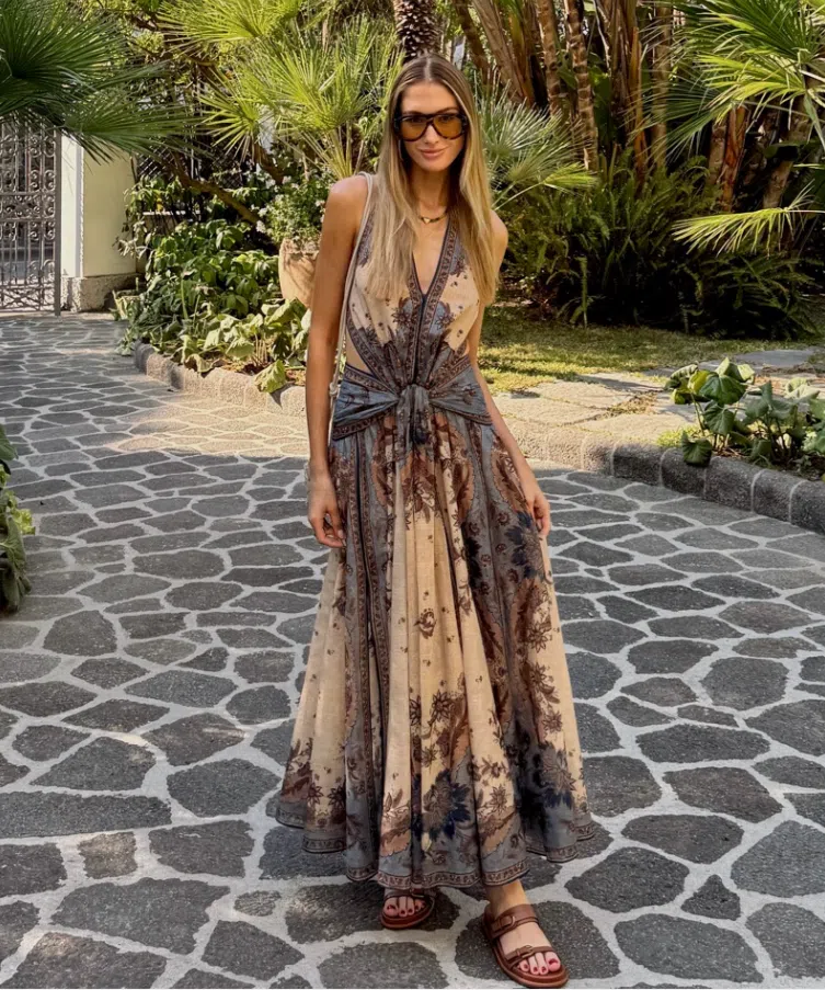 Zimmermann Ascension Plunge Halter Maxi Dress | The Volte Zimmermann Ascension Plunge Halter Maxi Dress | The Volte