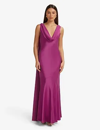 gabriella cowl maxi dress fuchsia Gabriella Cowl Maxi Dress