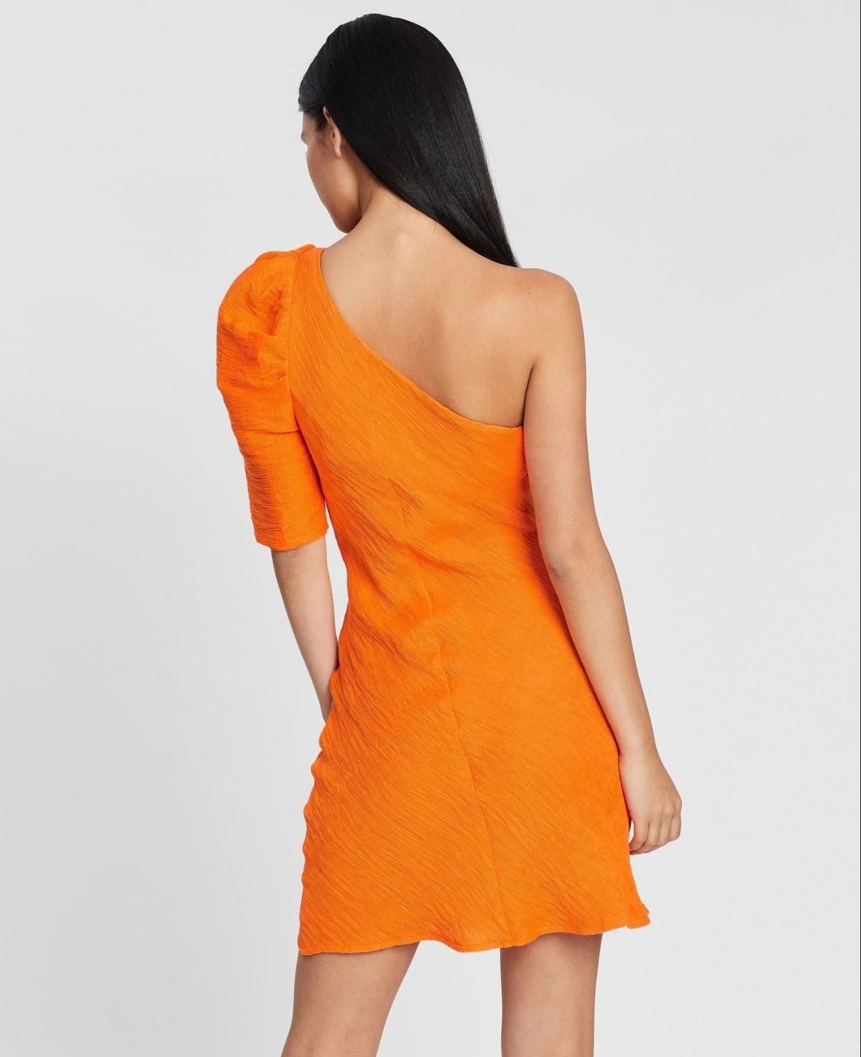 By Johnny Shell Shoulder Sleeve Mini Dress