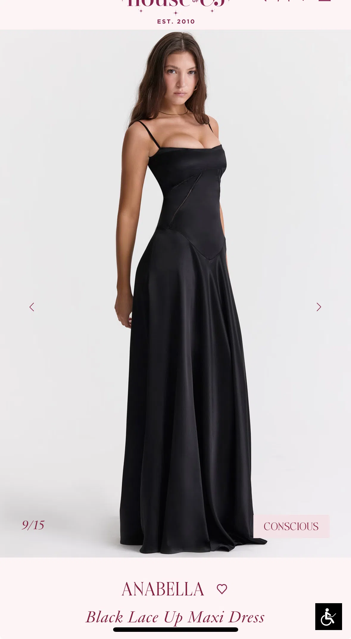 Annabella Dress House Of Cb Black Dress Anabella Lace-Up Satin Gown Annabella Dress House Of Cb Black Dress Anabella Lace-Up Satin Gown