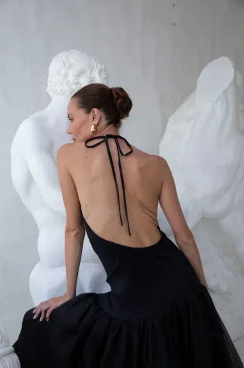 l ide carrie halter drop waist tiered maxi dress L'Idee Carrie Halter Maxi Dress In Ivory - 56% Off