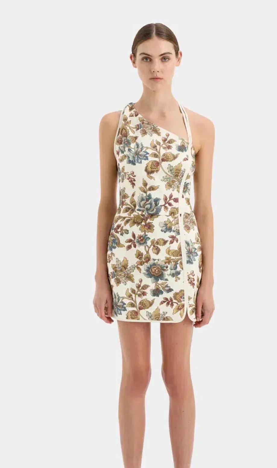 eleanora asymmetric mini dress SIR THE LABEL FLORAL SIZE OP length silhouette delivers sophistication summer backless sundress Martina Liana All-Over Lace Style:Detachable 8ft Train