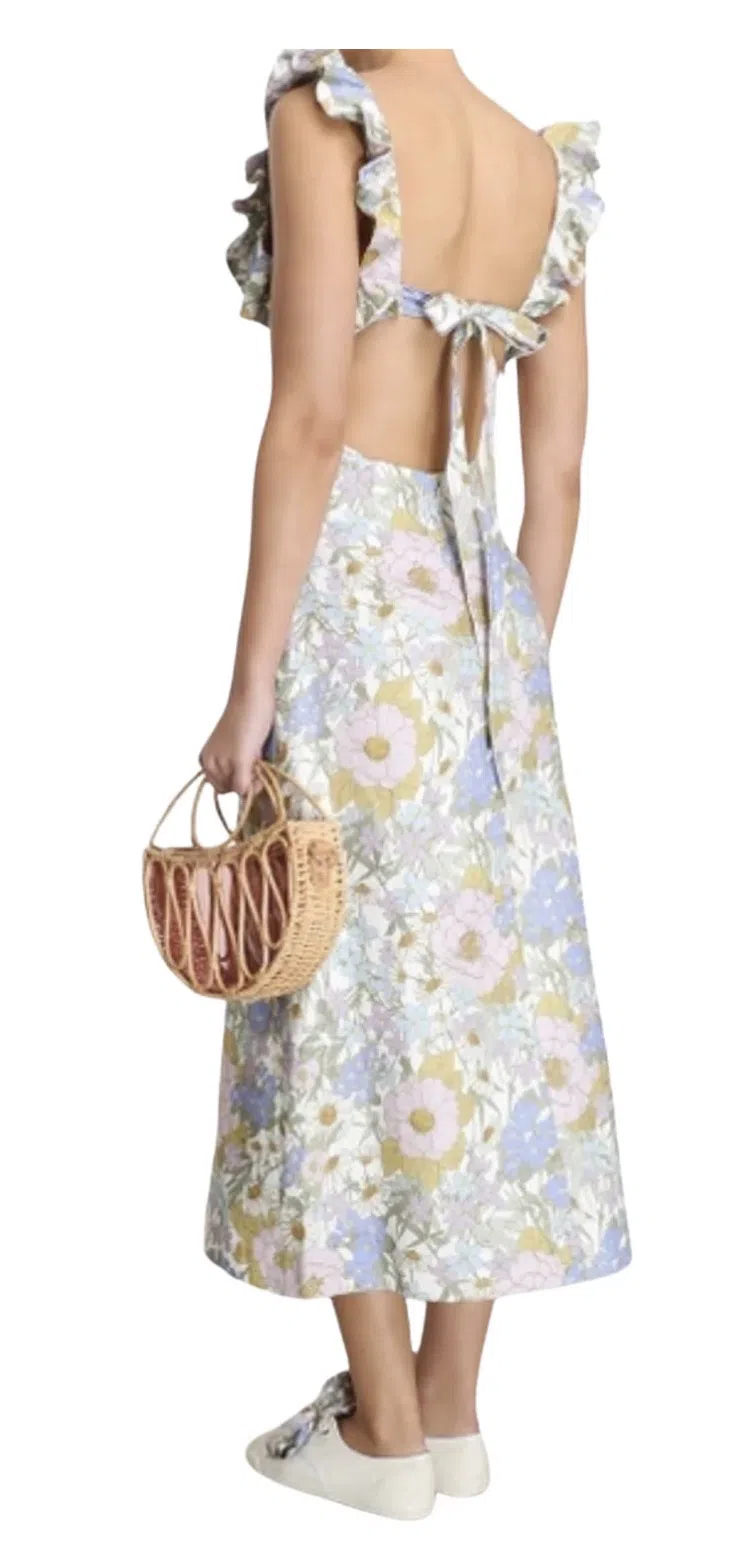 winifred fruit midi dress The Winnifred long sleeve midi dress – Wrong Lever Clothing