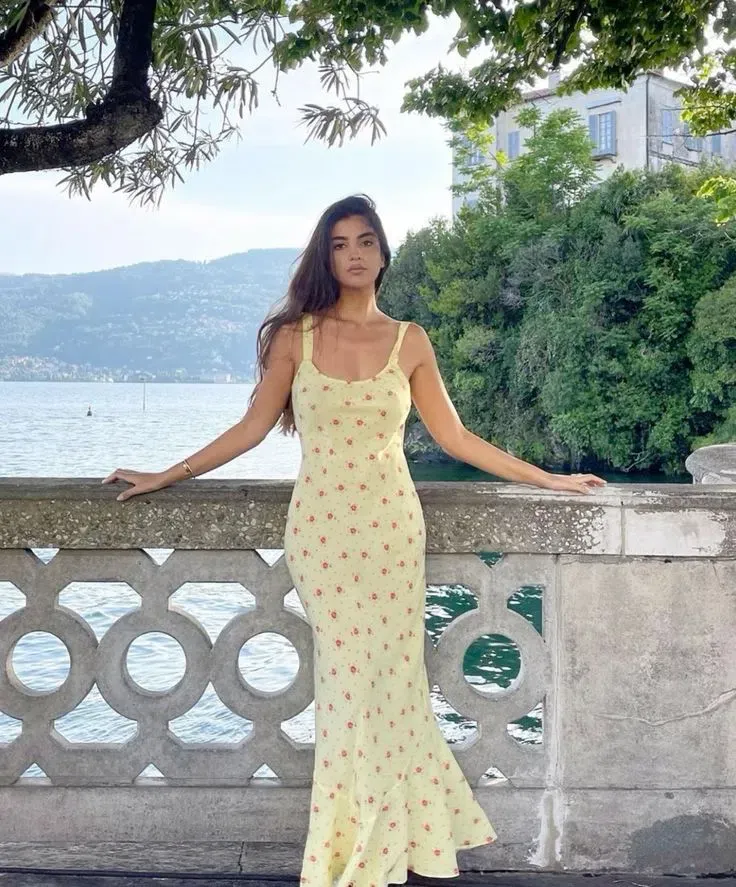 realisation par allegra dress yellow The (Verona) Wardrobe Collective NZ the honeymoon youre about to embark on The Allegra Verona Dress