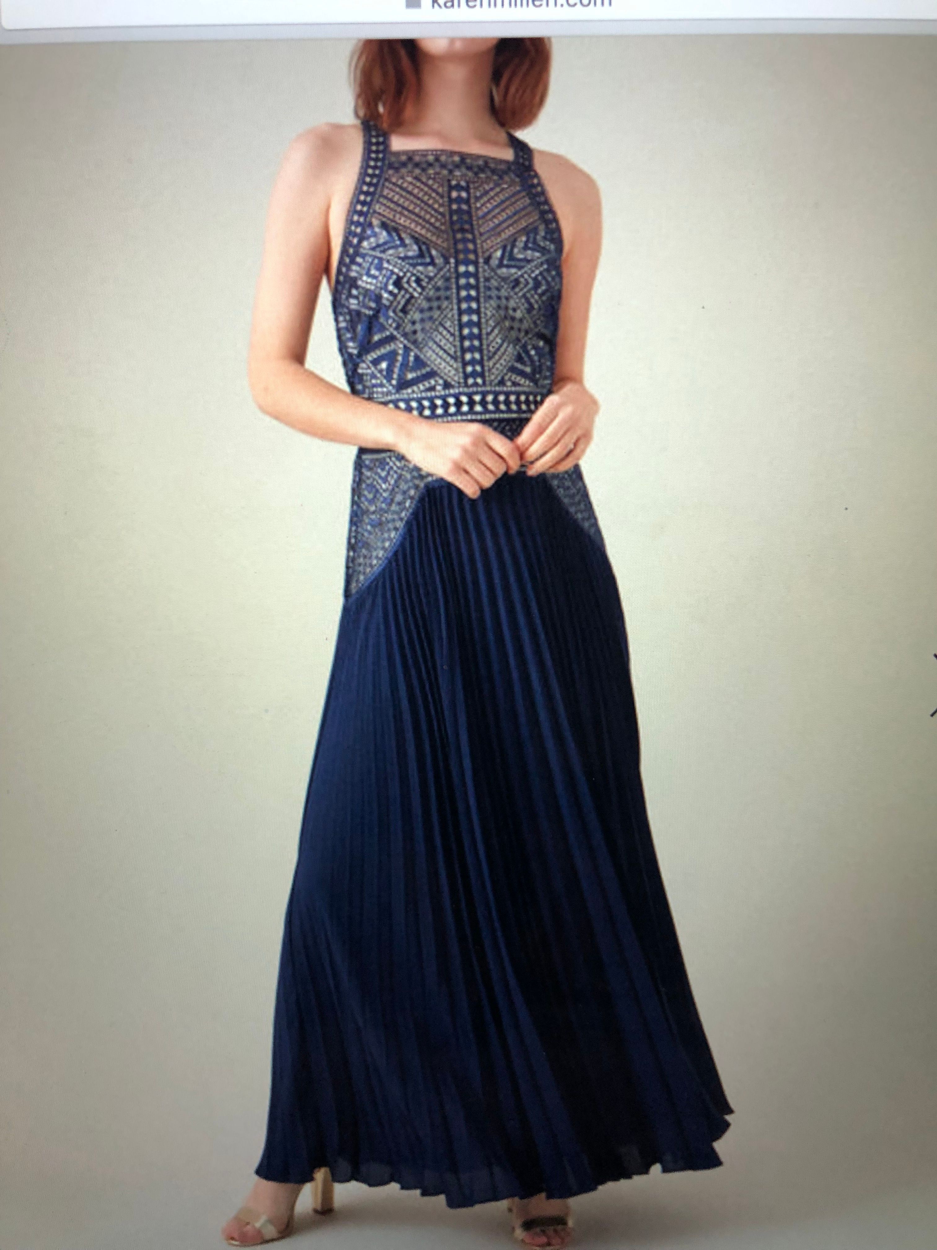 samaria french navy corset dress Rent House Of Cb Navy Dress UK 10