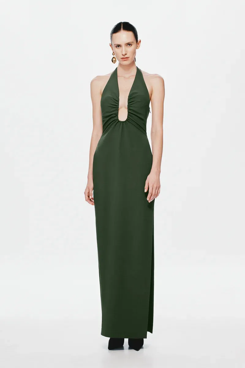 mousie green dress Eliza Modest Embellished Sequin Maxi Dress main image 1