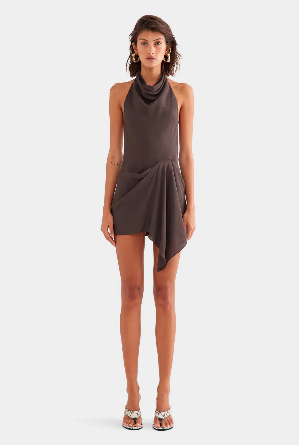 knee length dresses for ladies The Kyla Maxi Dress in Black and Cream main image 0