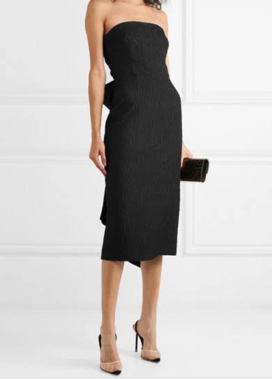 Rebecca Vallance Bow Dress Black Size 8