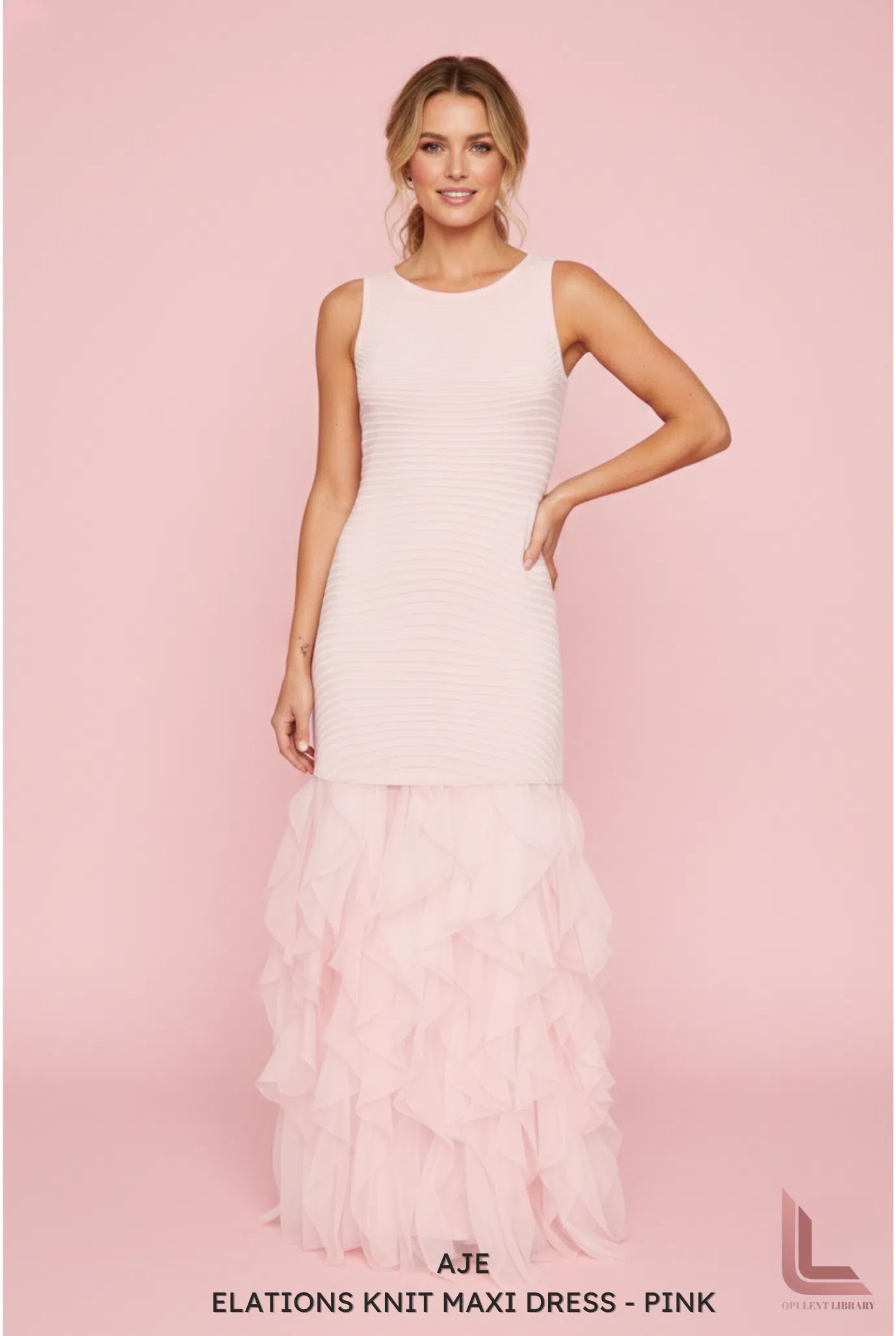 Aje Elations Knit Maxi Dress - Pink | The Volte