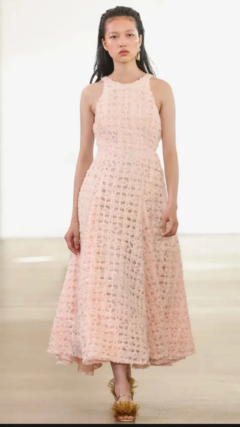 Aje Quintette Backless Midi Dress in Soft Pink Size 16 | The Volte
