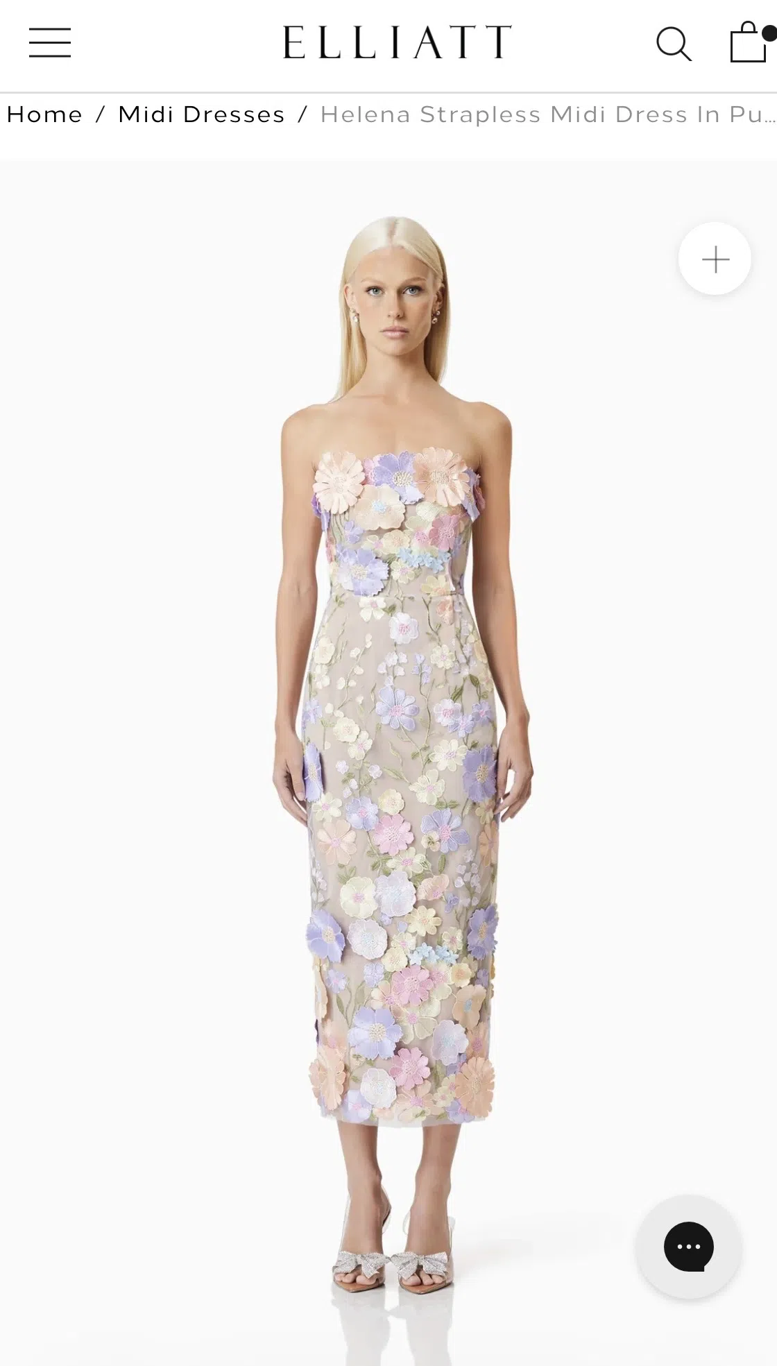 knee length dresses for ladies Helena Strapless Midi Dress In White