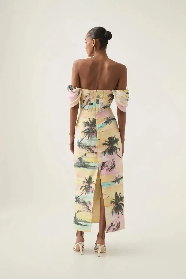 zimmermann lulu asymmetric ruched dress Manon Asymmetric-Neck Ruched Dress main image 0