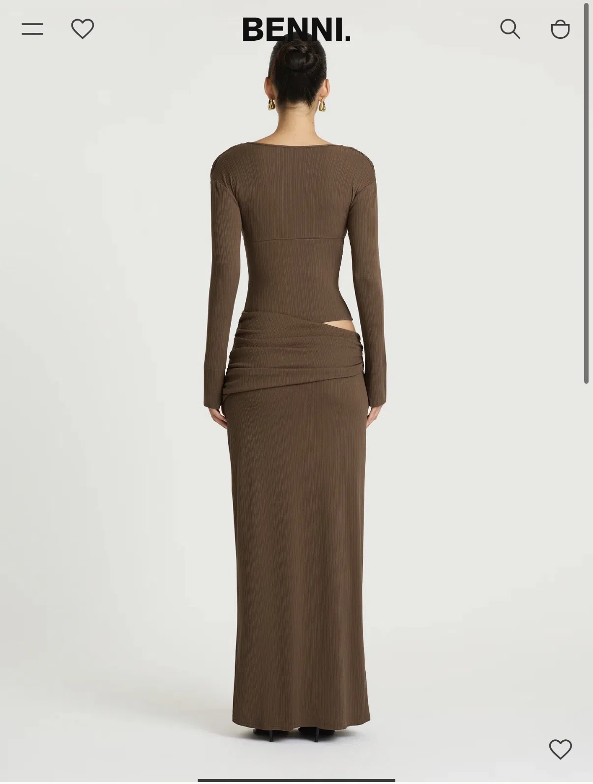 Acler Leasgill Midi Dress in Sepia Size AU 8 | The Volte