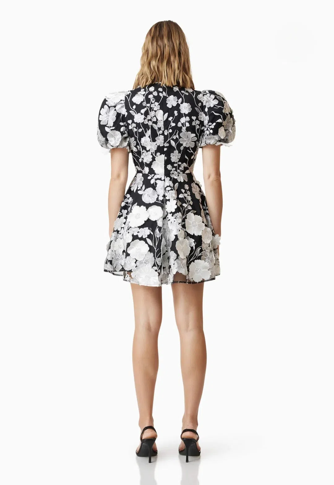 Elliatt Selene Floral Mini Dress Black Size M | The Volte