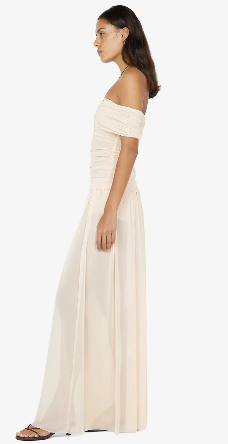 red strapless maxi dresses Merlo Red Crepe Strapless Formal Maxi Dress - 16