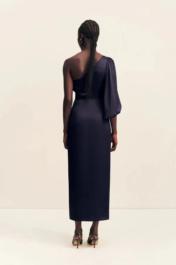 moon dance long sleeve cowl dress Bec & Bridge Moon Dance Long Sleeve Cowl Navy