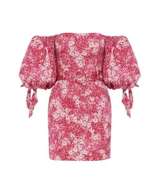 SHEIKE DITSY FLORAL DRESS PINK SIZE 8