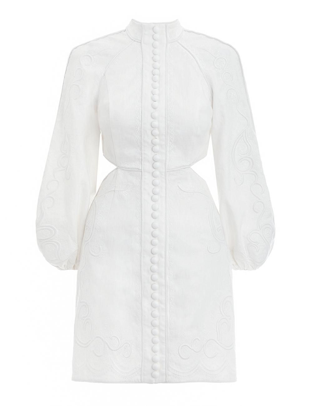 bonita corded short dress Zimmermann Bonita Corded Short Dress Ivory Size 8