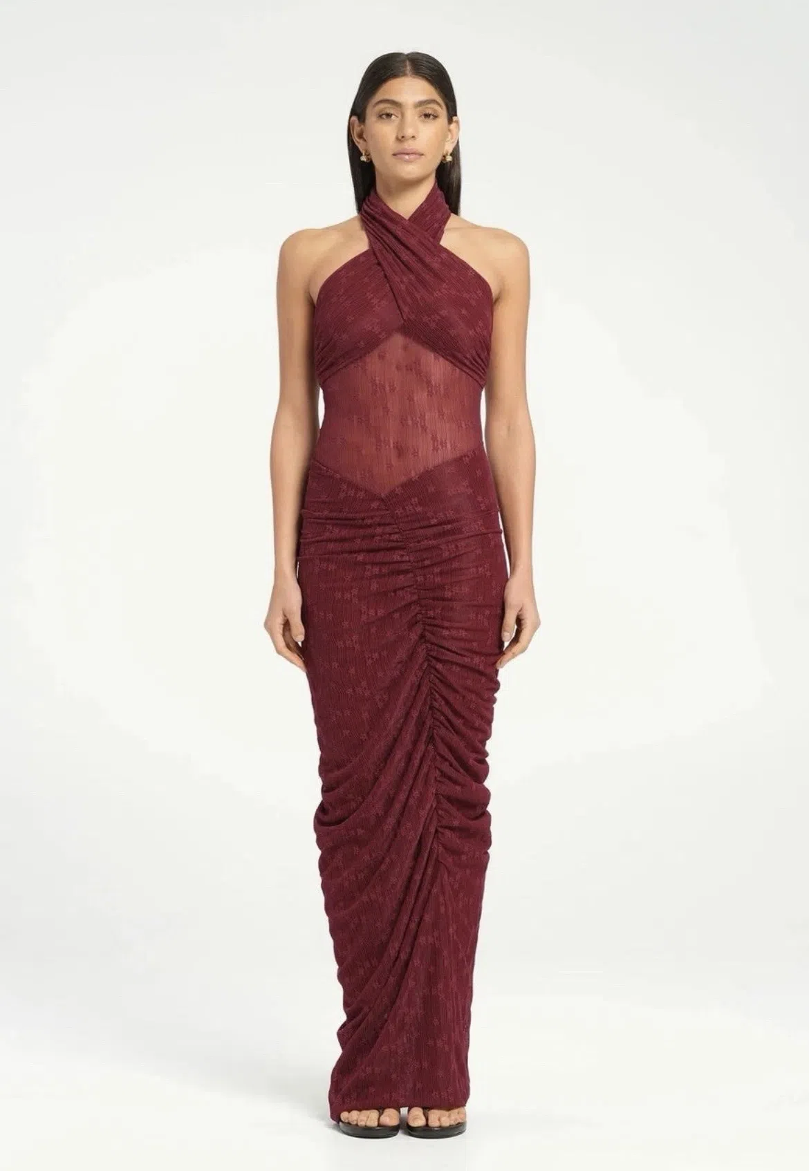 Solace London Ruby Maxi Dress Aubergine Size 16 | The Volte