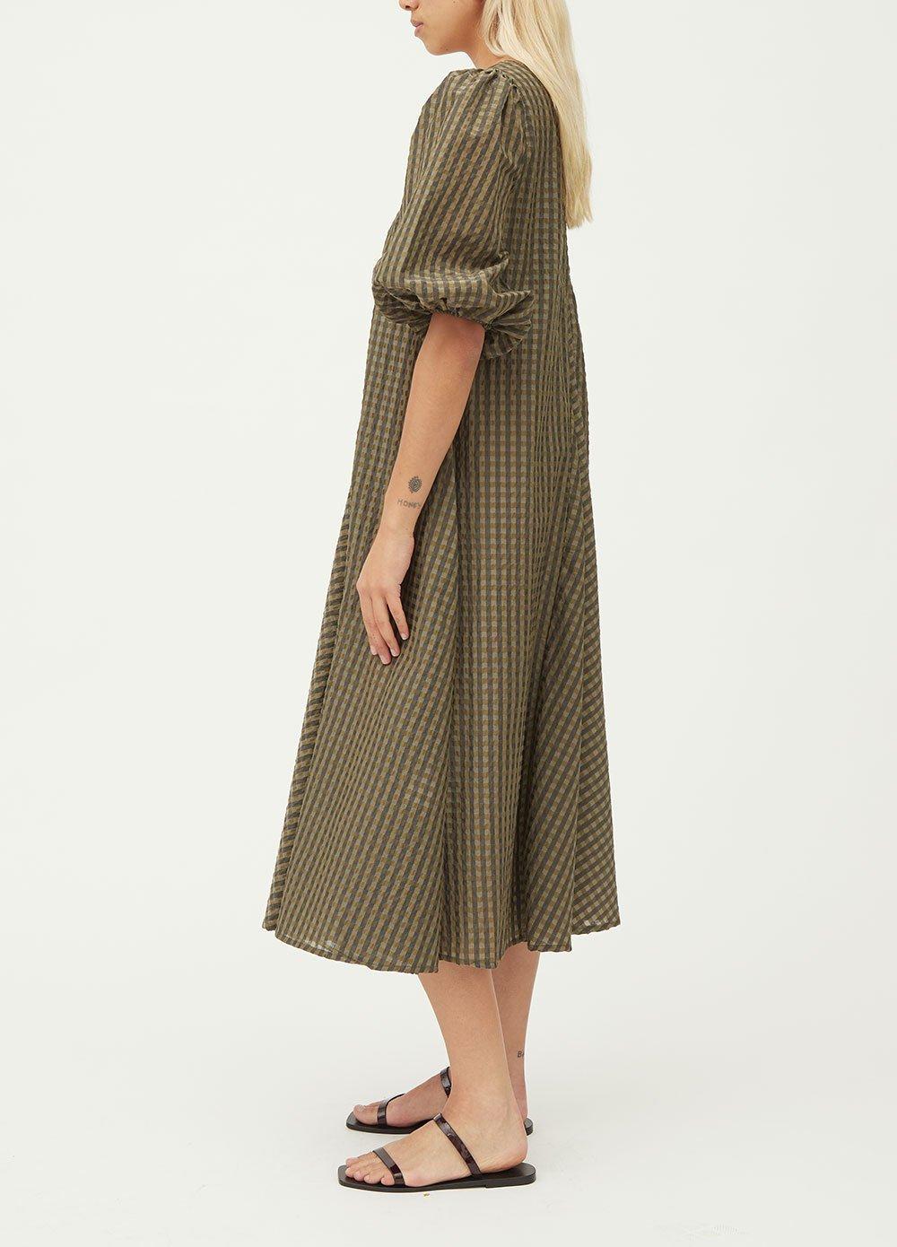 Ganni Seersucker Check Dress size 40 | The Volte